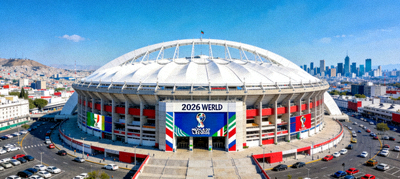 墨西哥城阿兹特克体育场外观，2026世界杯主办场馆之一